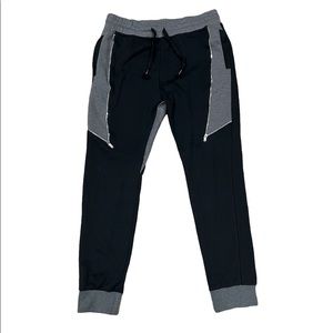 Weiv Mens XXL Jogger Pants Black Gray with Zippers